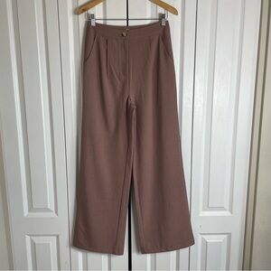 NWOT Altar’d State Wide Leg Pleated Trouser Pants Women’s S Mauve Lightweight